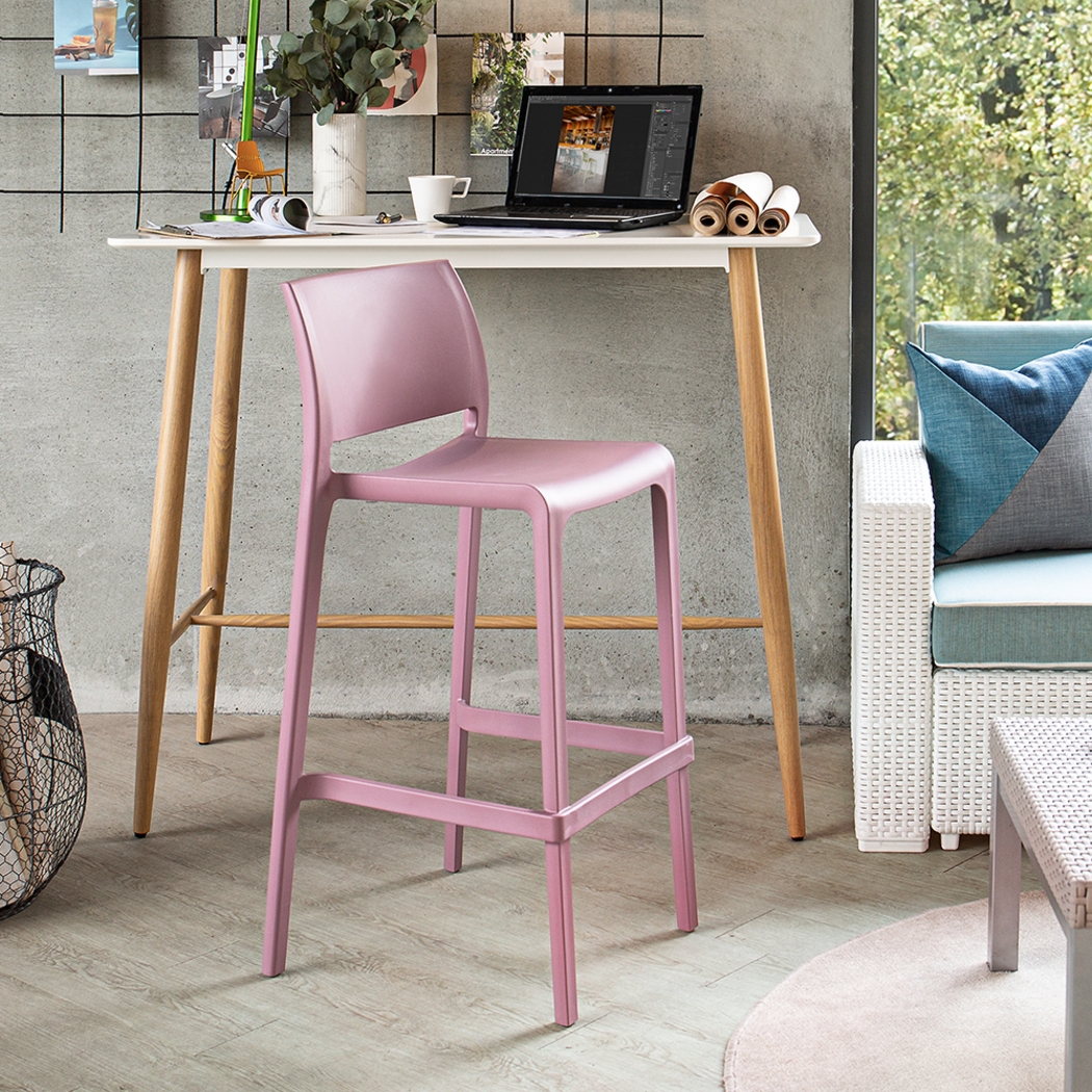 Outdoor Cayetana Purple Barstool, Set of 2 - Thumbnail - Image 3