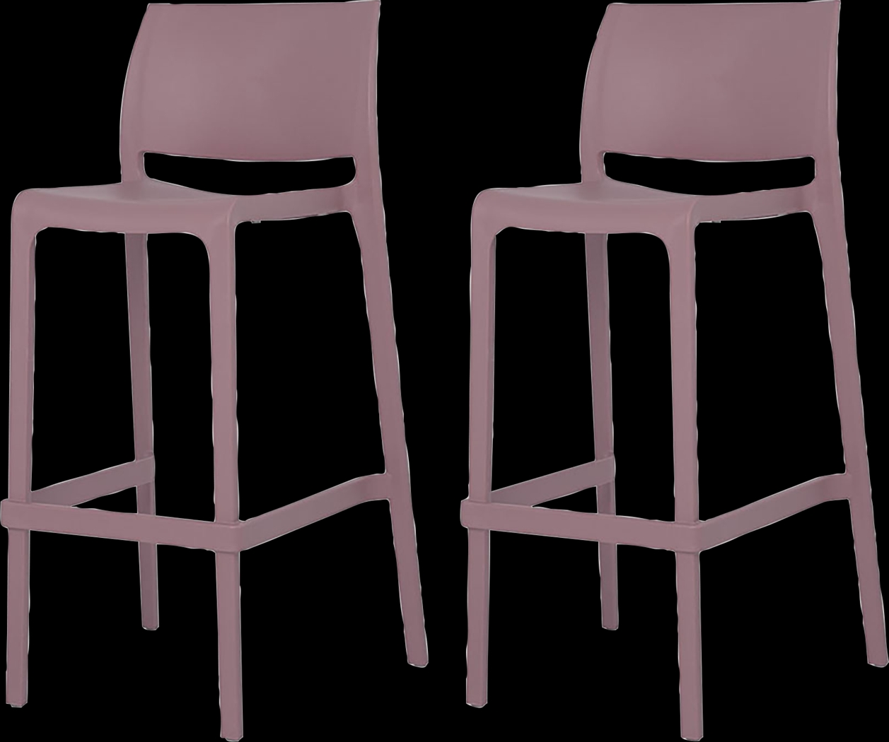 Outdoor Cayetana Purple Barstool, Set of 2 - Thumbnail - Image 1
