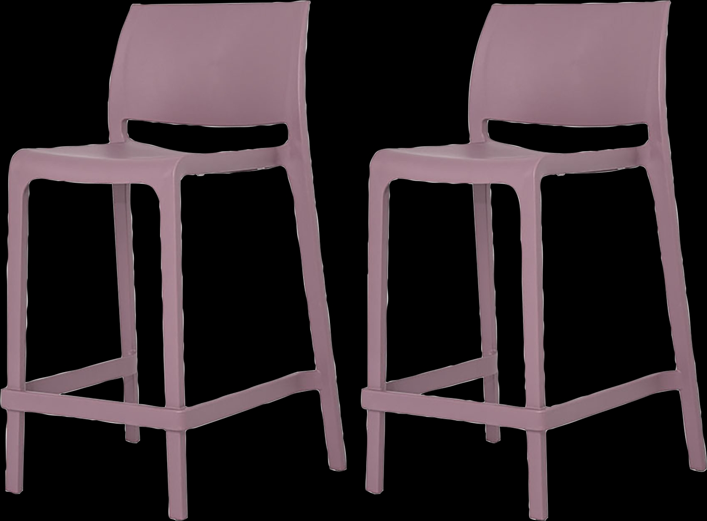 Outdoor Cayetana Purple Counter Stool, Set of 2 - Thumbnail - Image 1