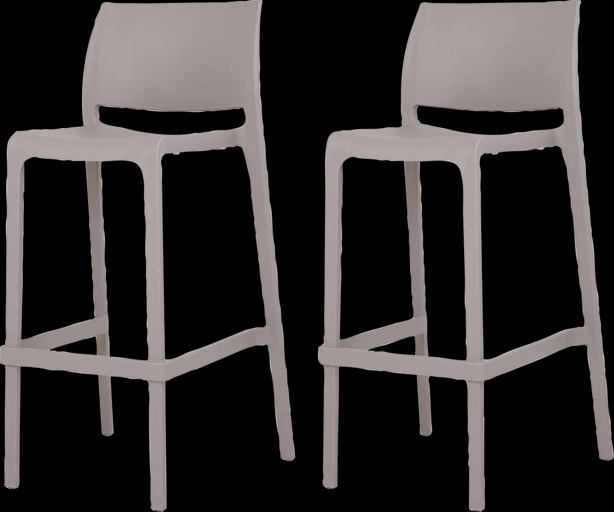 Outdoor Cayetana Taupe Barstool, Set of 2 - Thumbnail - Image 1