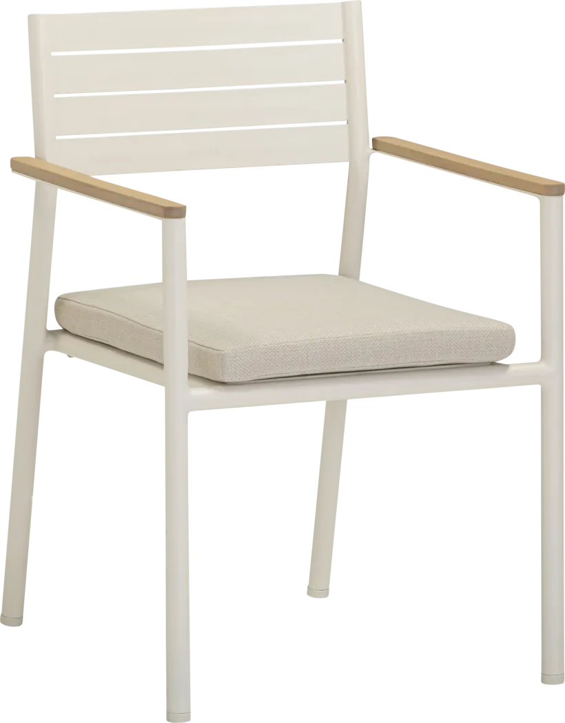 Outdoor Ceasarts Cream Arm Chair, Set of 2 - Thumbnail - Image 4