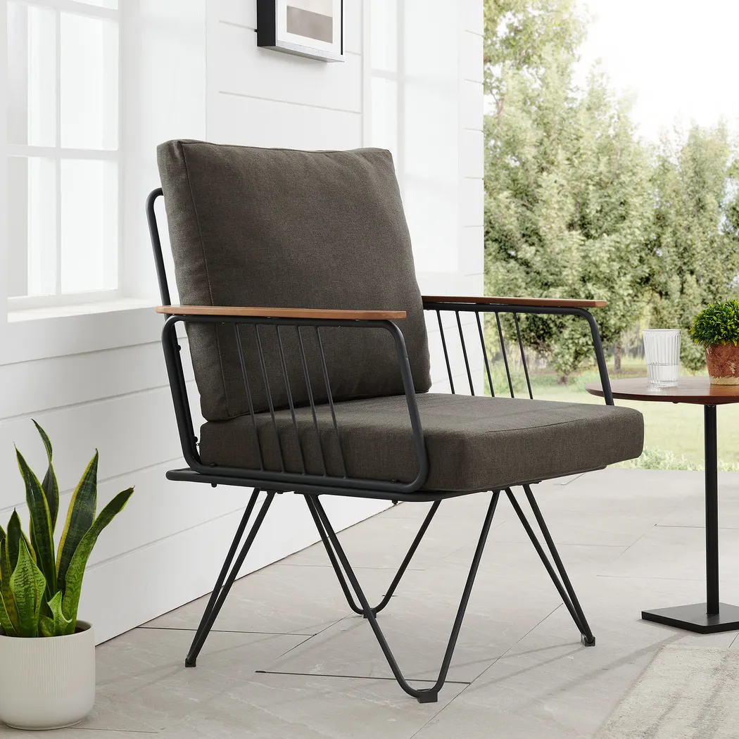 Outdoor Ceberry Brown Accent Chair - Thumbnail - Image 2