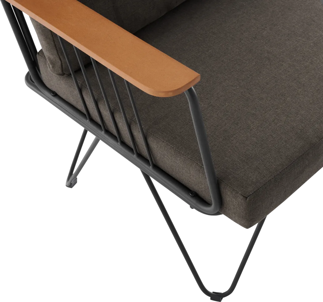 Outdoor Ceberry Brown Accent Chair - Thumbnail - Image 4