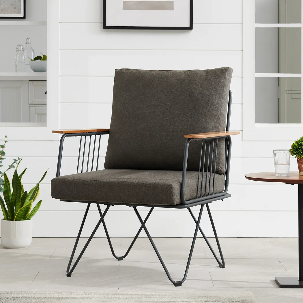 Outdoor Ceberry Brown Accent Chair - Thumbnail - Image 5
