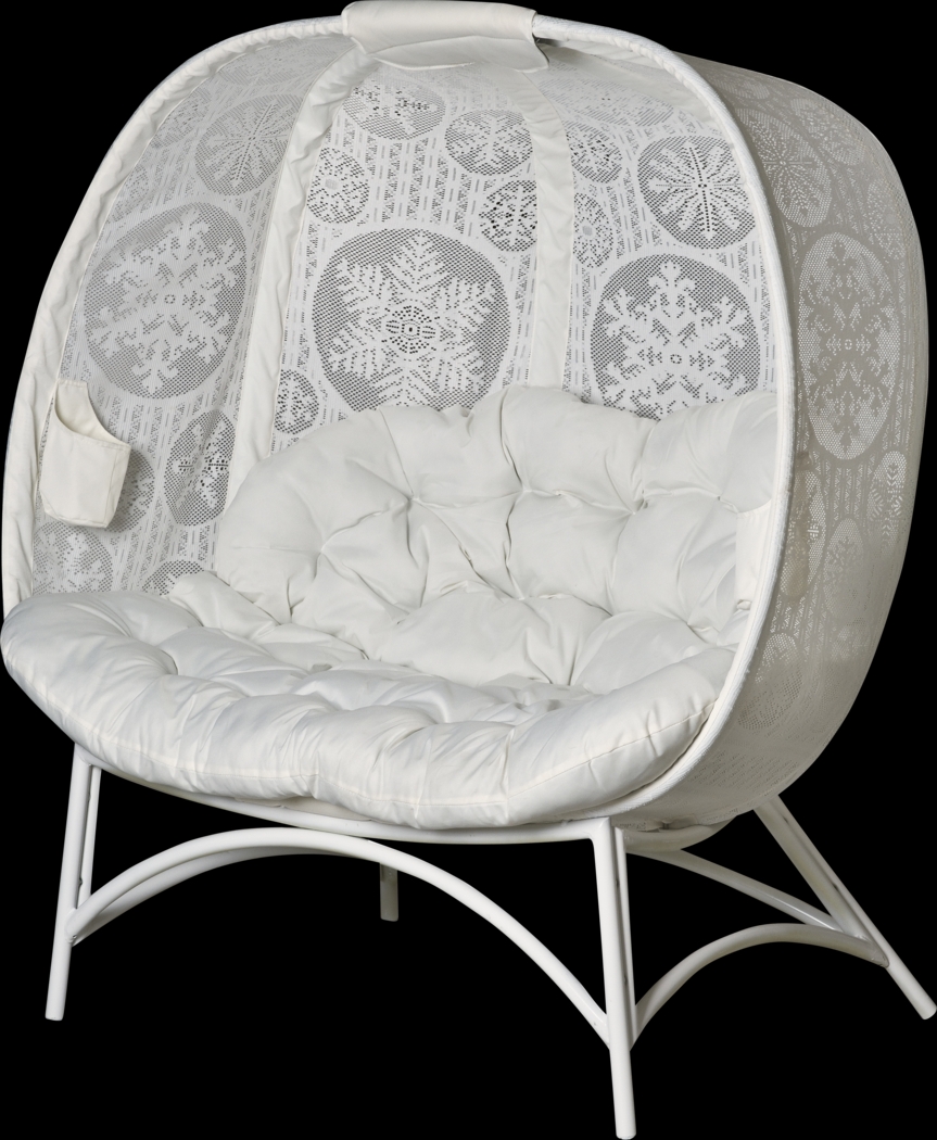 Outdoor Cermakes White Loveseat - Thumbnail - Image 2