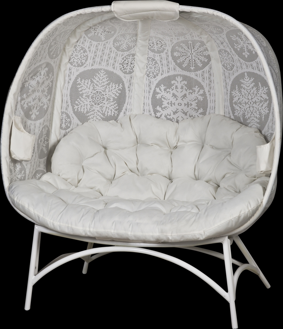 Outdoor Cermakes White Loveseat - Thumbnail - Image 1