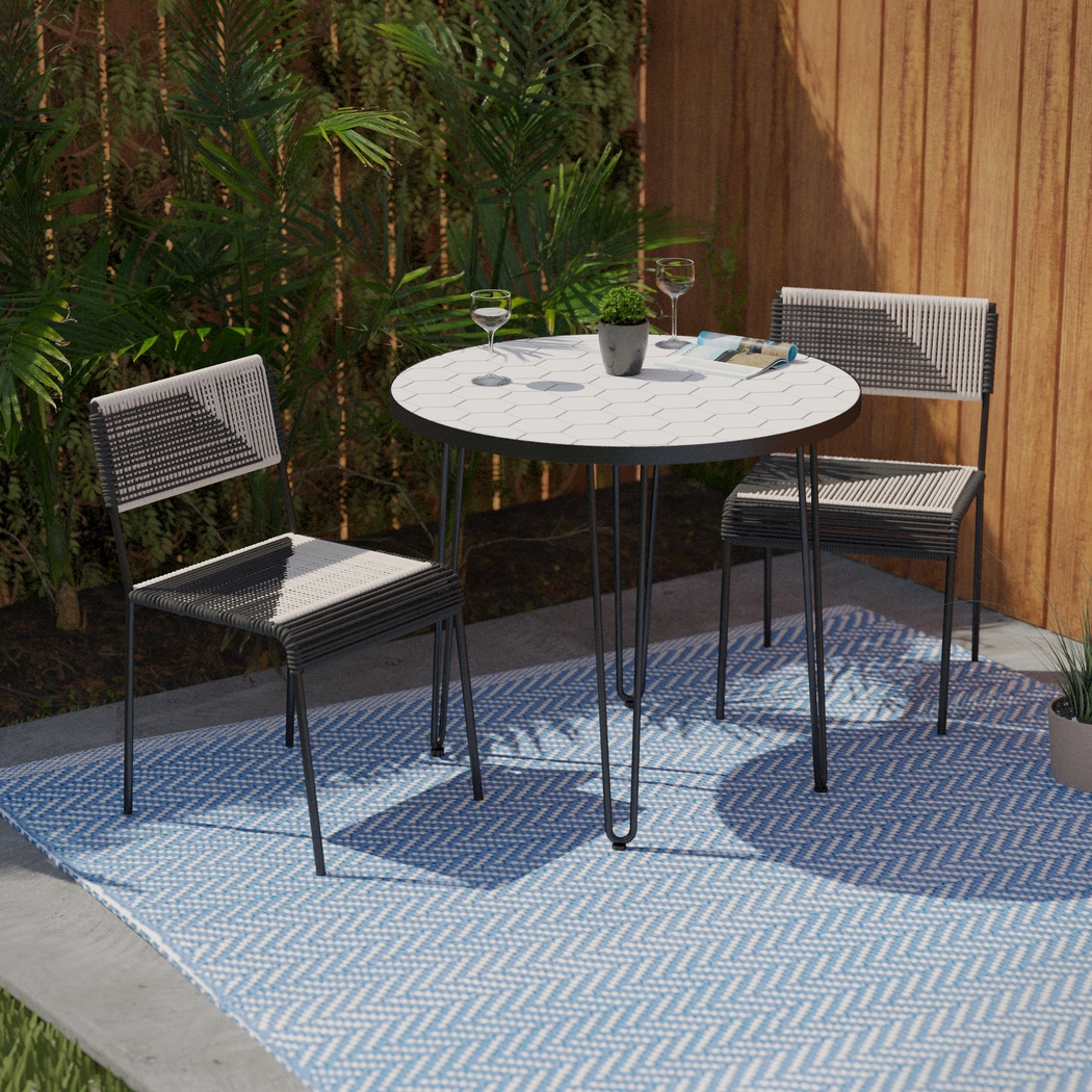 Outdoor Chalmette 3 Pc Dining Set - Thumbnail - Image 2
