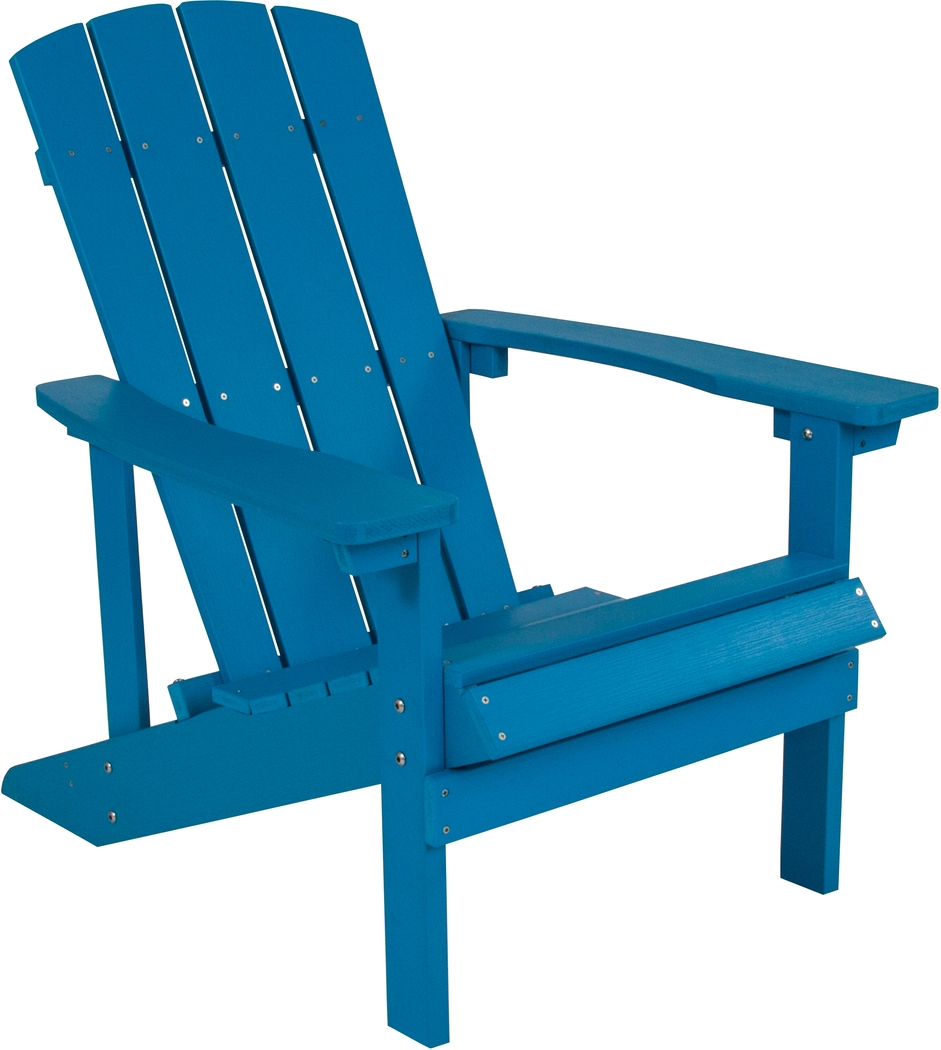 Outdoor Charleslynn Blue Adirondack Chairs and Side Table - Thumbnail - Image 2