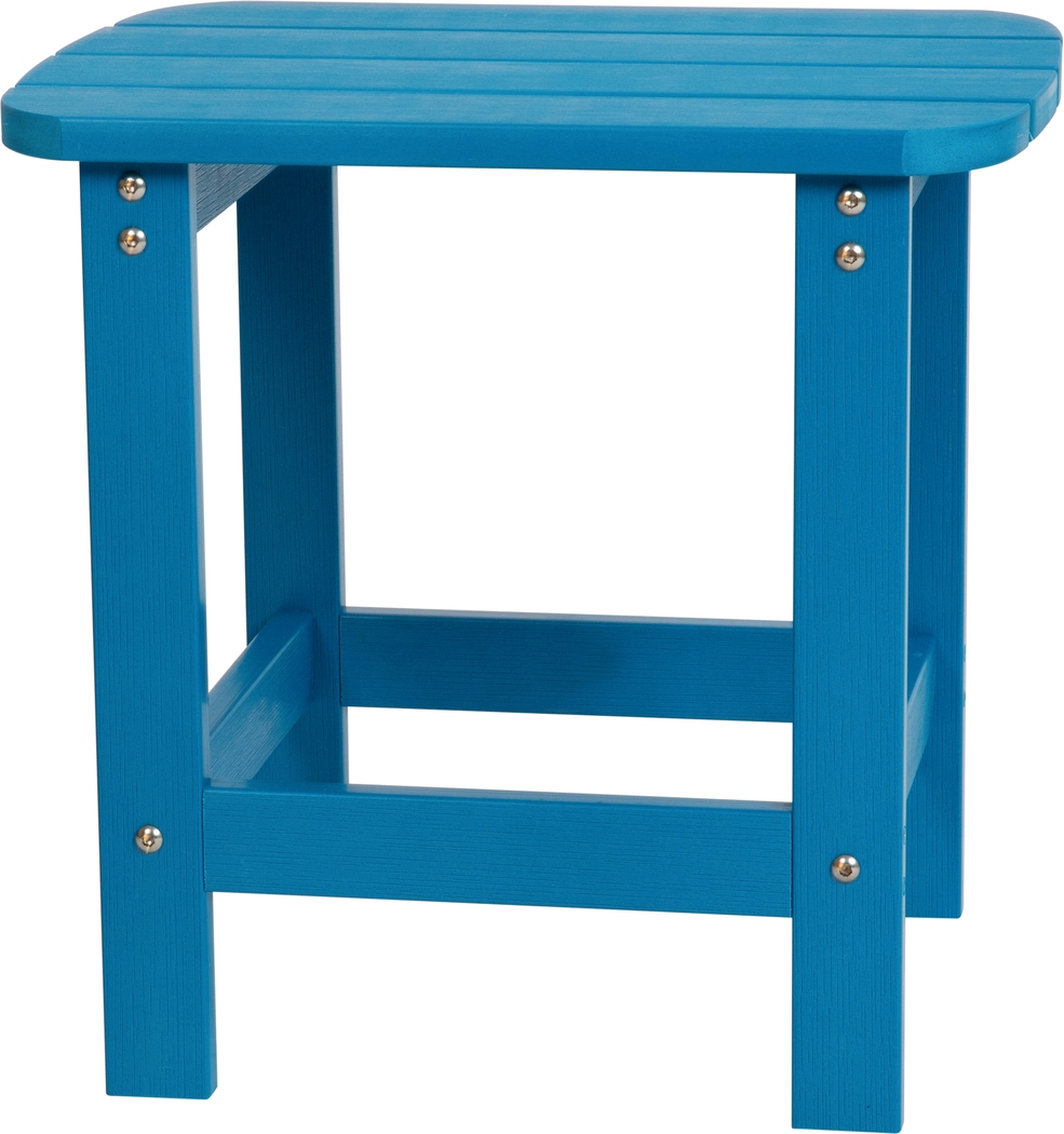 Outdoor Charleslynn Blue Adirondack Chairs and Side Table - Thumbnail - Image 4