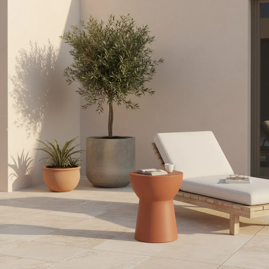 Outdoor Chazia Orange Accent Table - Thumbnail - Image 2