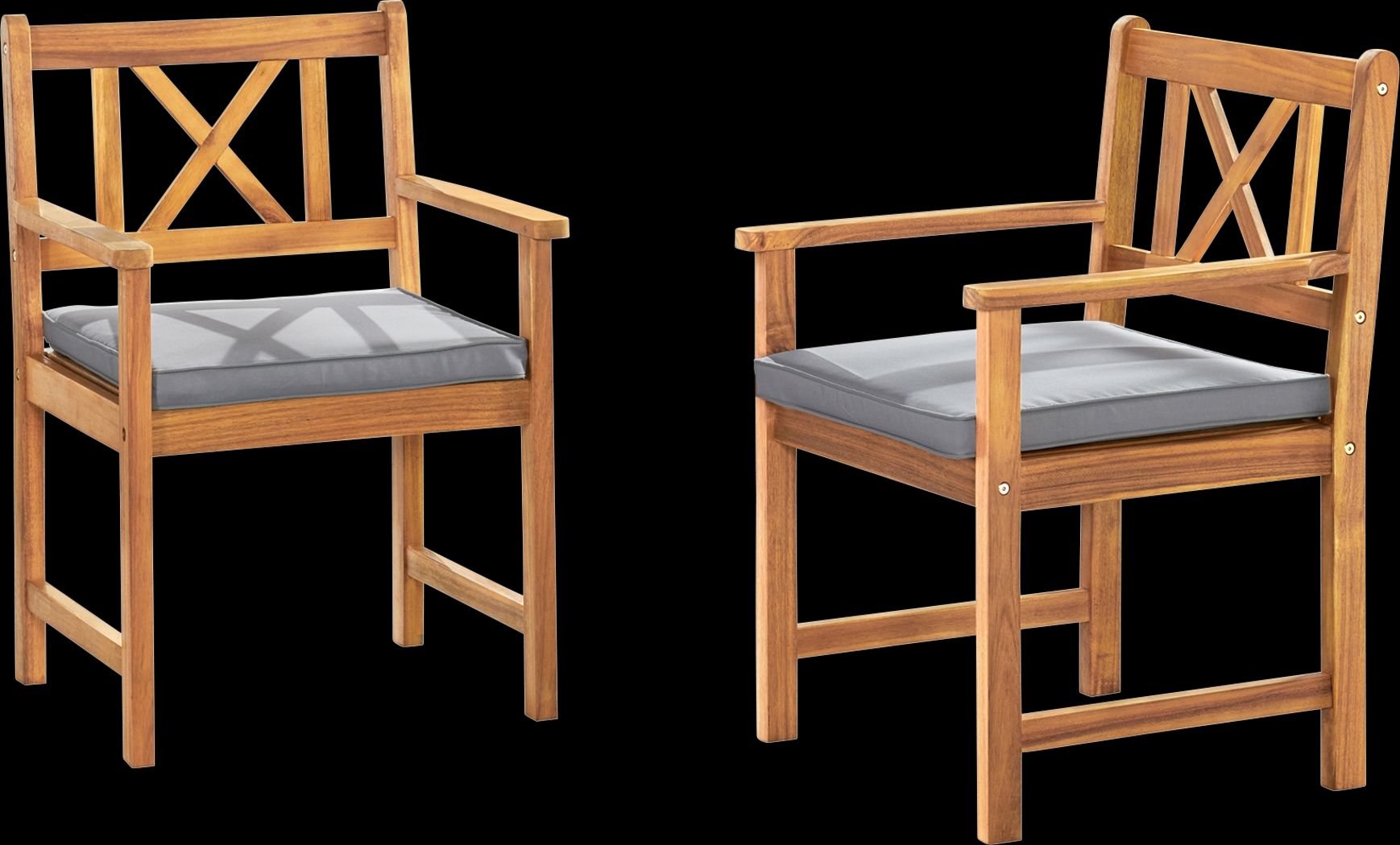 Outdoor Chettro Brown Dining Chair Set of 2 - Thumbnail - Image 1