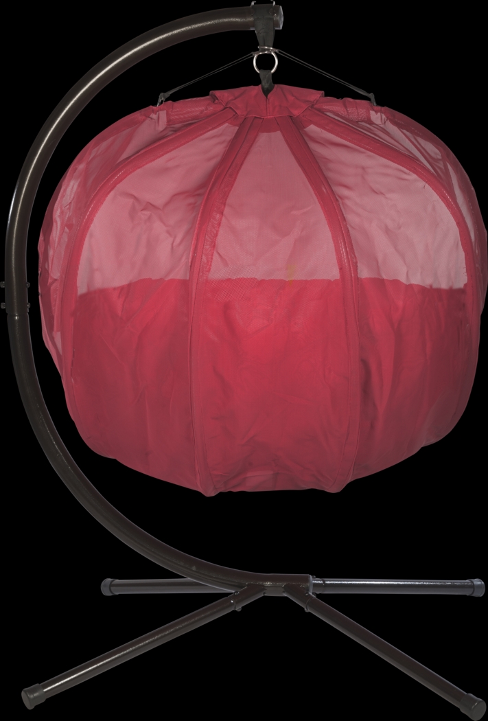 Outdoor Cityfront Red Hanging Loveseat - Thumbnail - Image 3