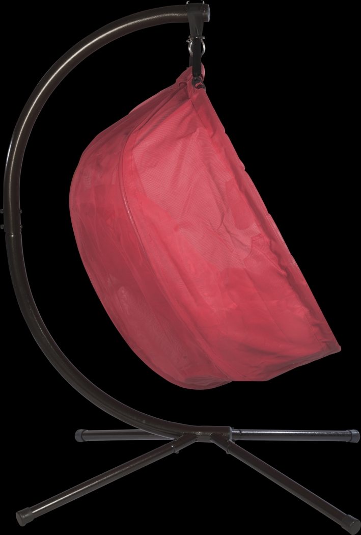 Outdoor Cityfront Red Hanging Loveseat - Thumbnail - Image 4