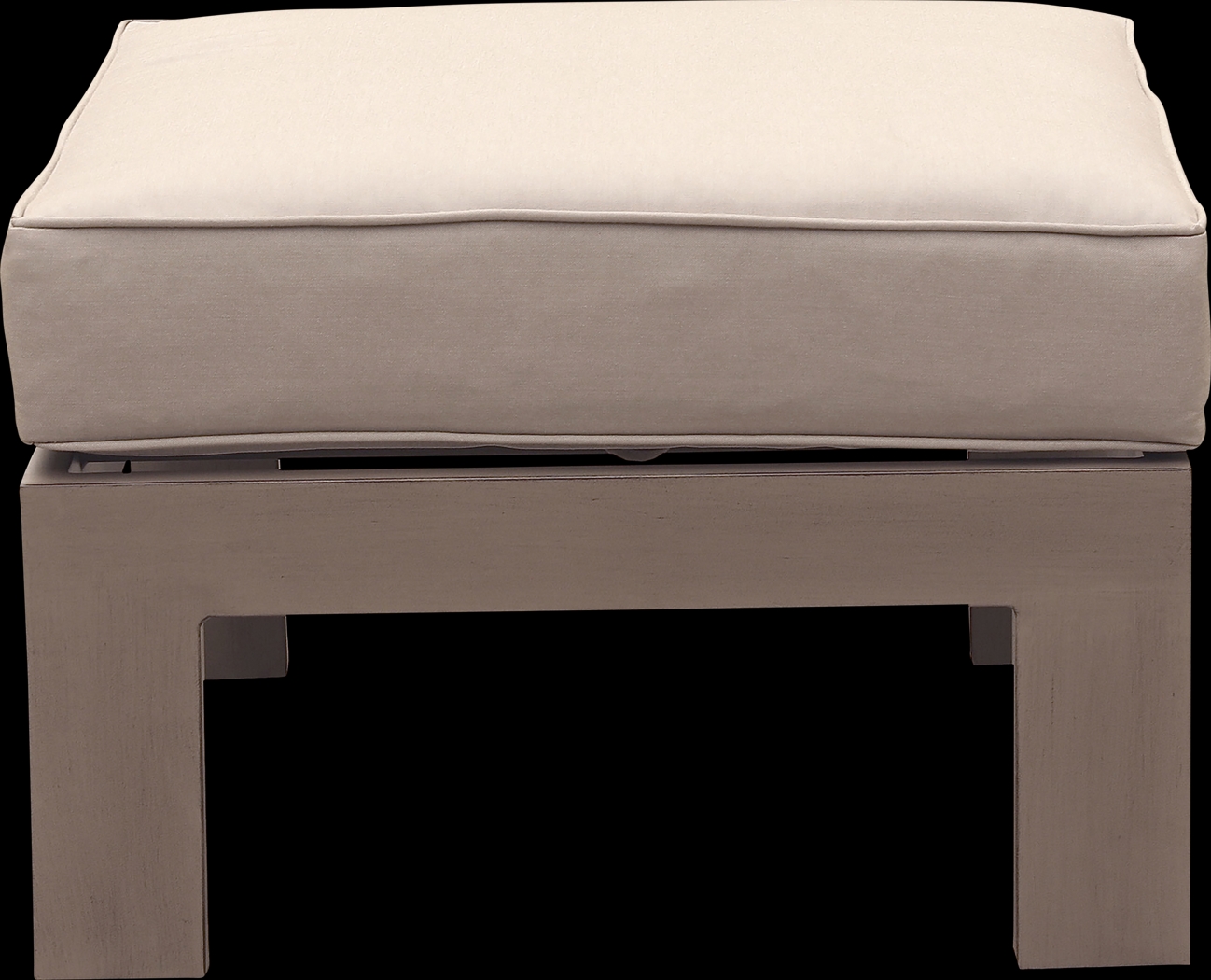 Outdoor Clothide Brown Ottoman - Thumbnail - Image 2