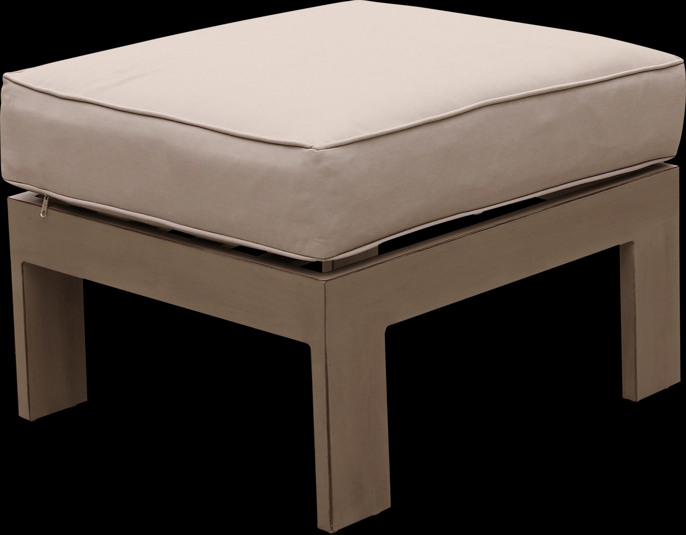 Outdoor Clothide Brown Ottoman - Thumbnail - Image 1