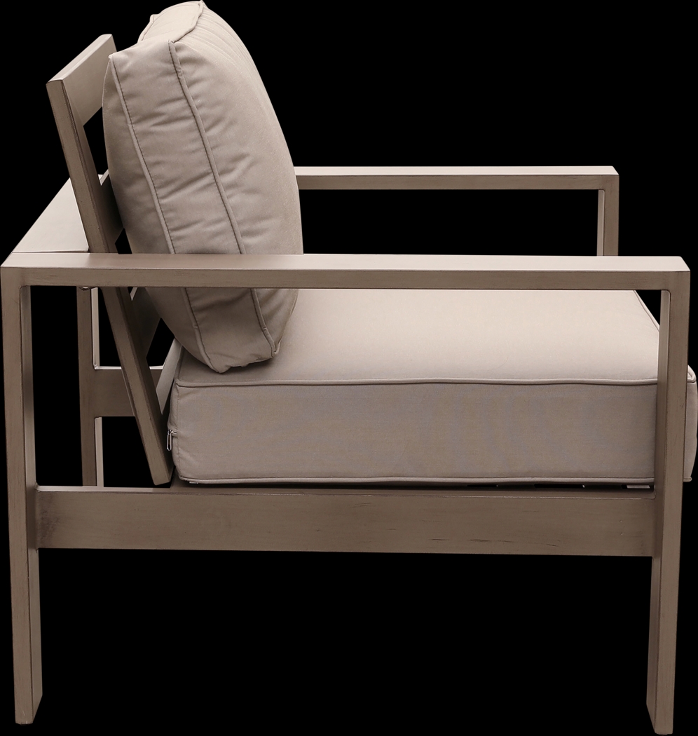 Outdoor Clothilde Brown Accent Chair - Thumbnail - Image 3