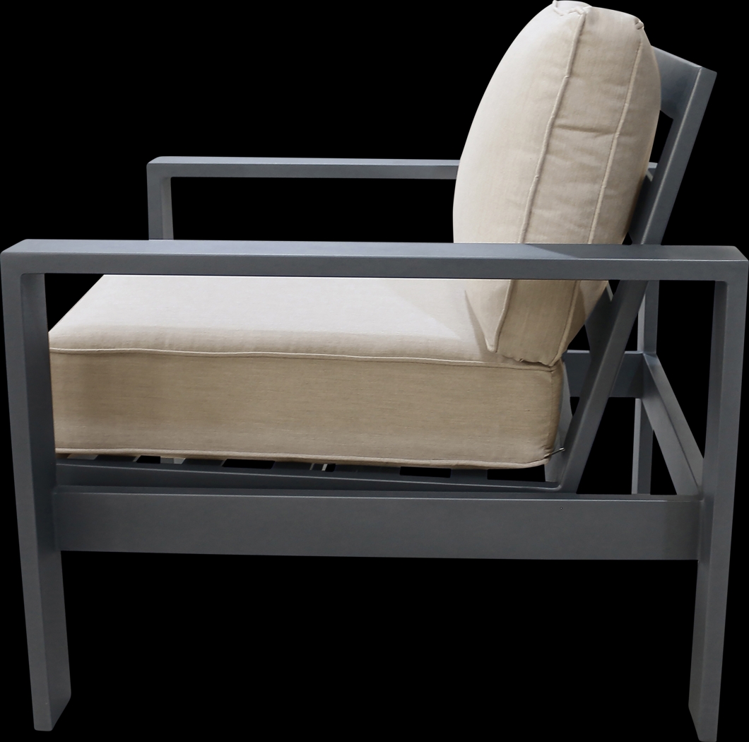 Outdoor Clothilde Gray Accent Chair - Thumbnail - Image 3
