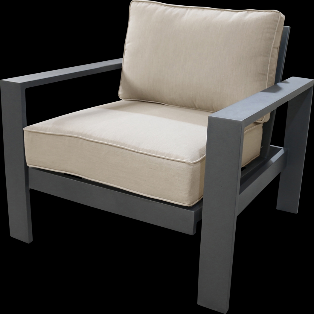 Outdoor Clothilde Gray Accent Chair - Thumbnail - Image 1
