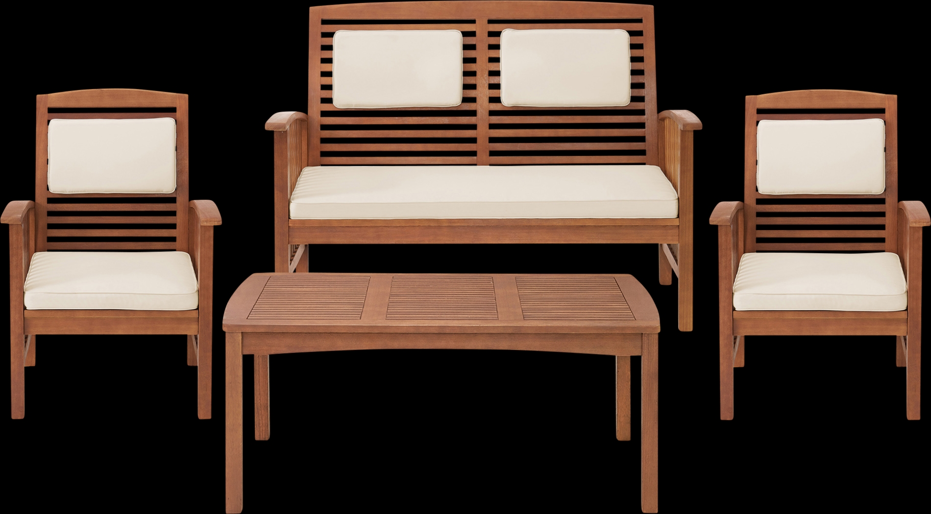 Outdoor Coanita Brown 4pc Seating Set - Thumbnail - Image 1