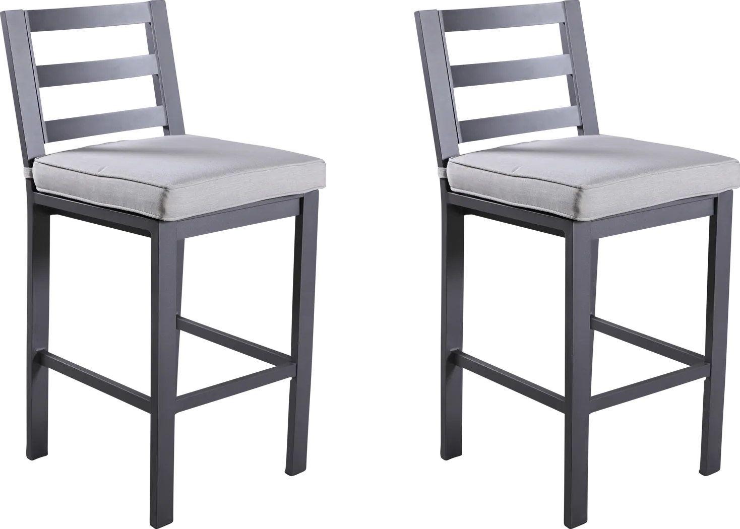 Outdoor Coligny Gray Barstool, Set of 2 - Thumbnail - Image 1