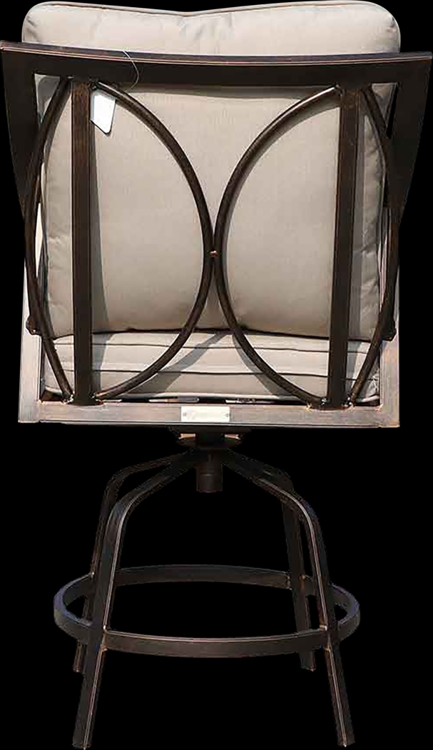 Outdoor Corentin Taupe Swivel Barstool, Set of 2 - Thumbnail - Image 6