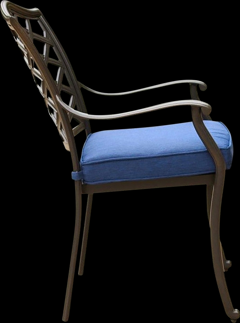 Outdoor Cyrielle I Blue Side Chair, Set of 2 - Thumbnail - Image 2