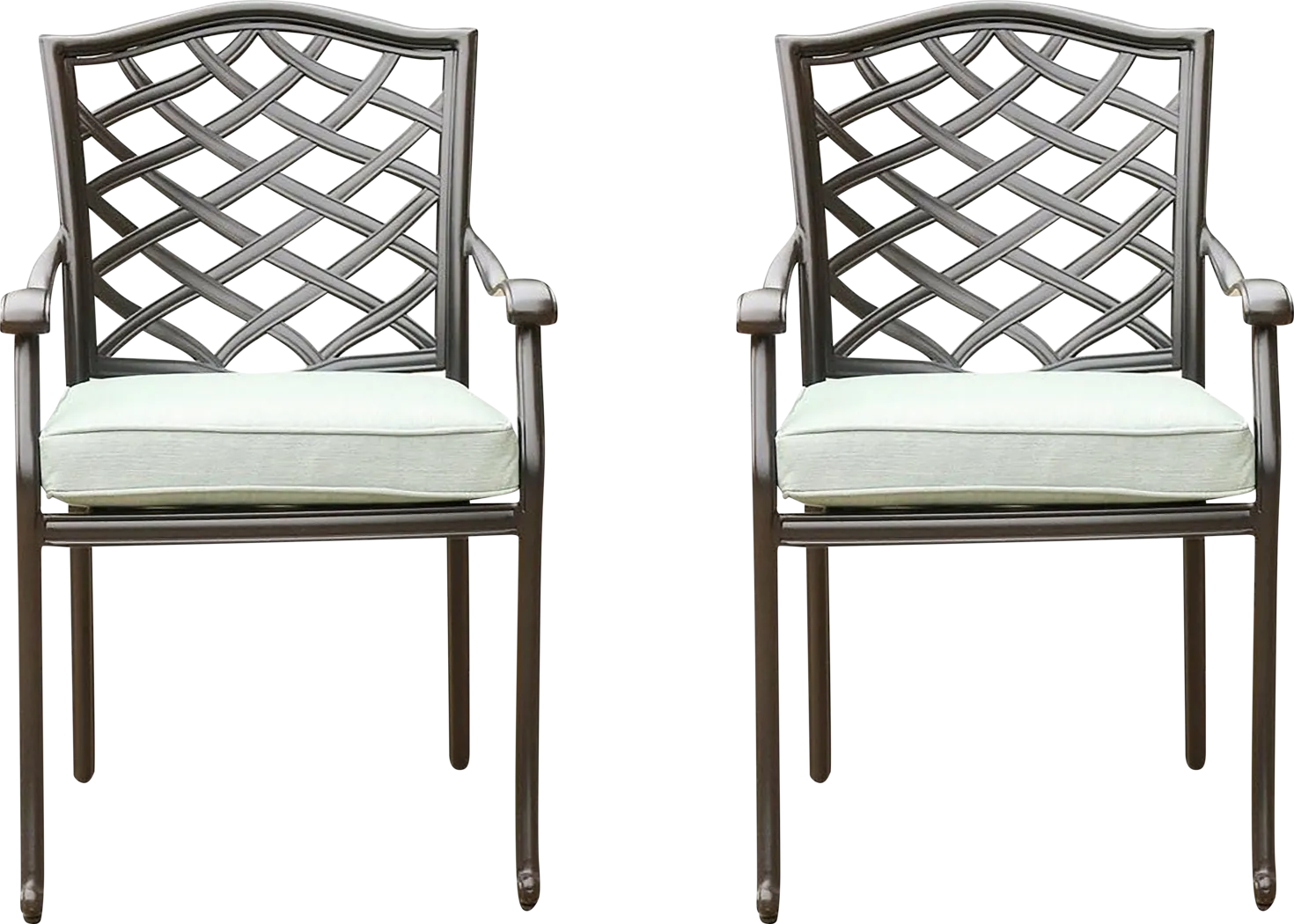 Outdoor Cyrielle I Gray Side Chair, Set of 2 - Thumbnail - Image 1