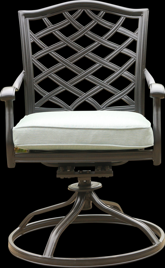 Outdoor Cyrielle II Slate Swivel Side Chair, Set of 2 - Thumbnail - Image 2