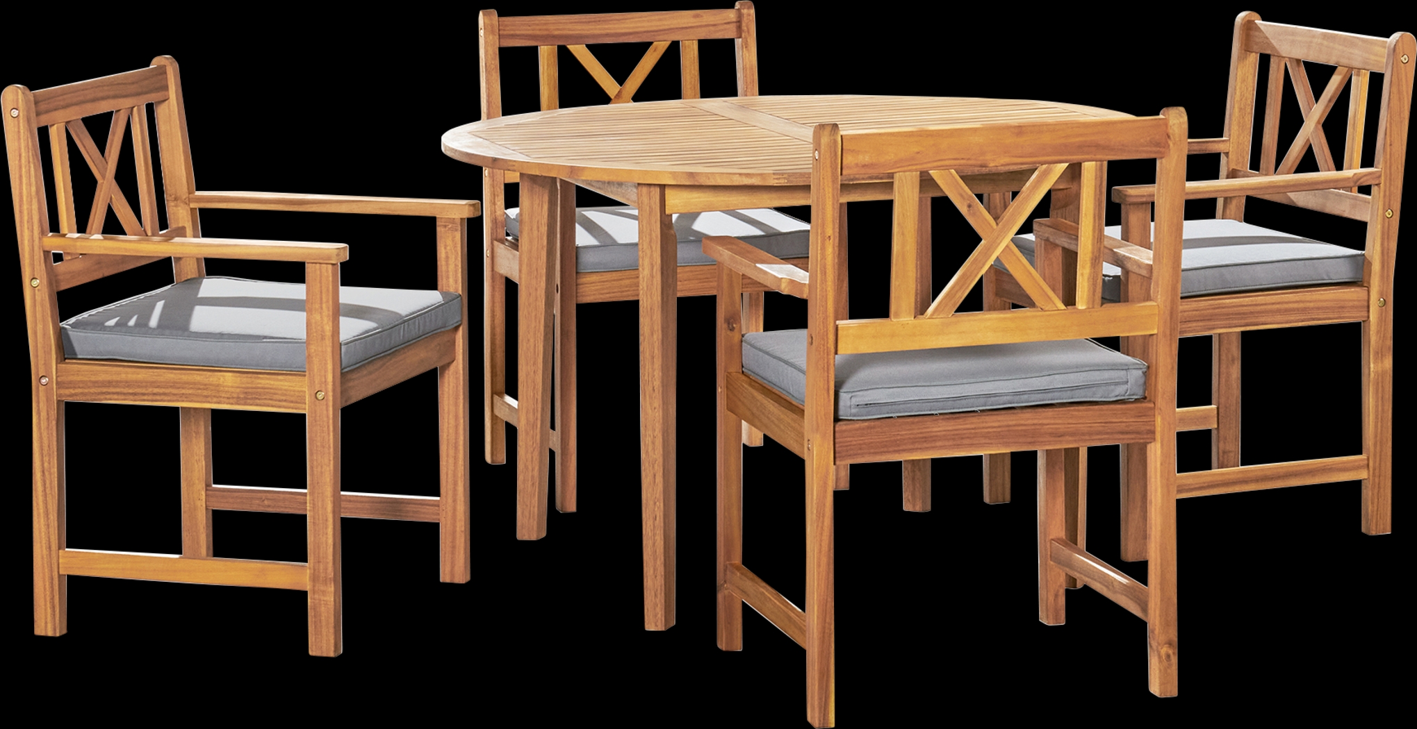 Outdoor Decoursey Brown 5pc Dining Set - Thumbnail - Image 1