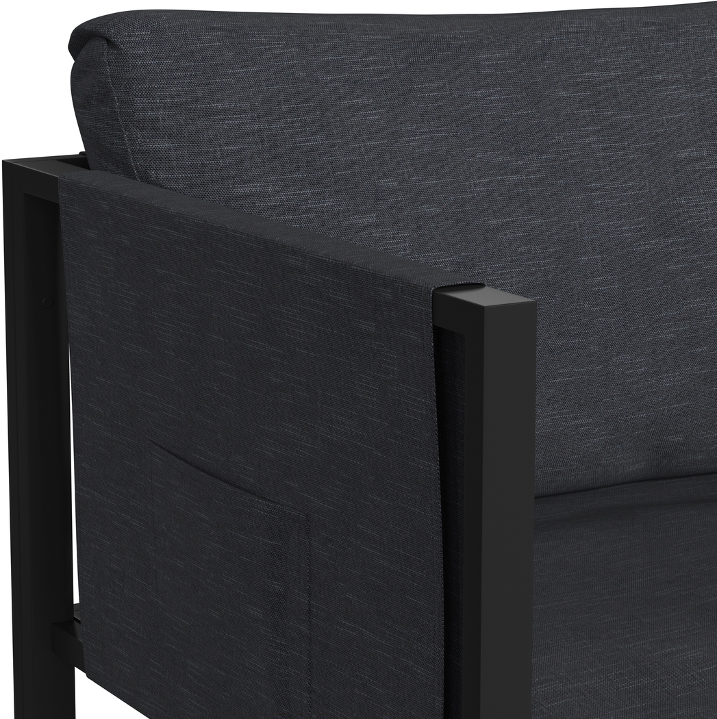 Outdoor Dellanor Charcoal Accent Chair - Thumbnail - Image 5