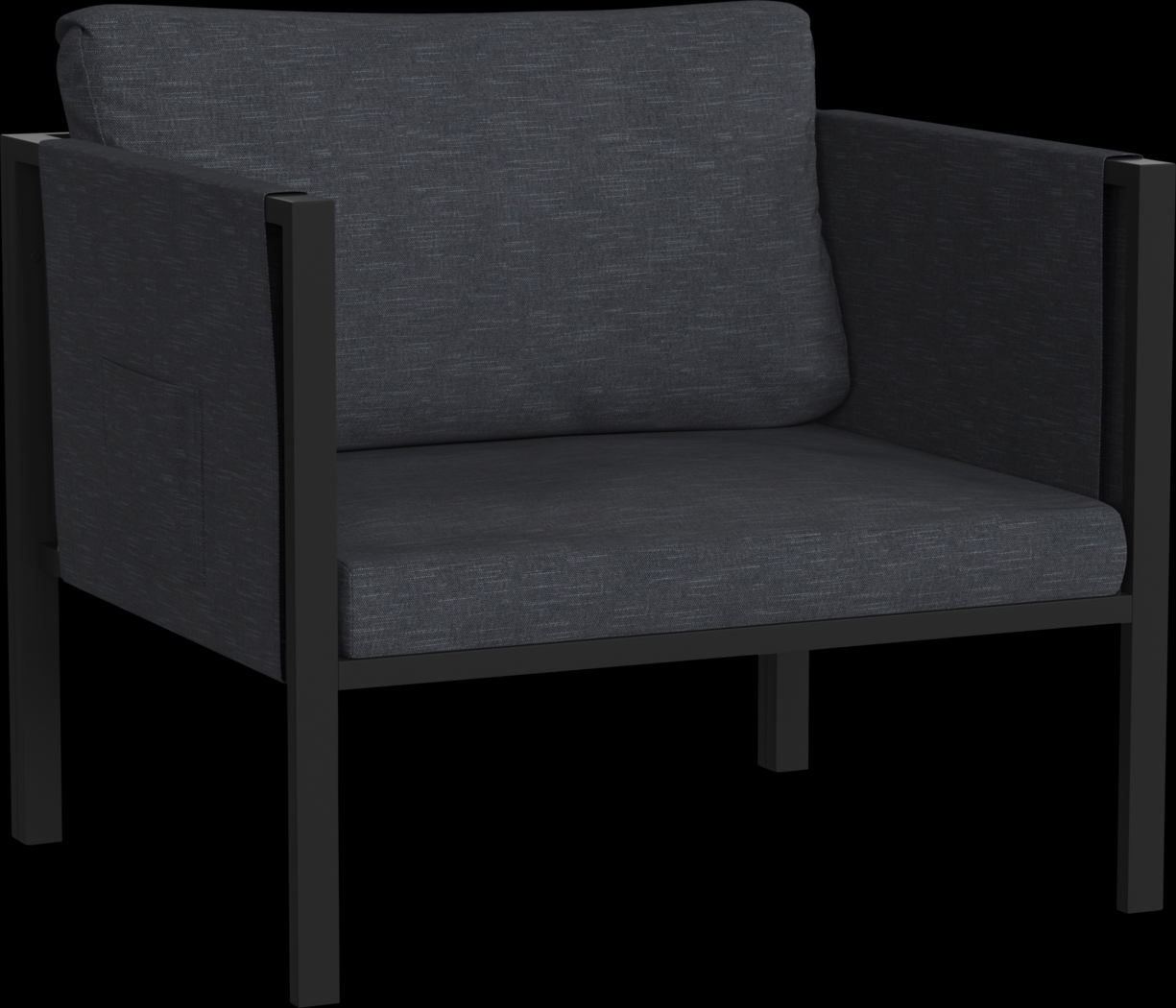 Outdoor Dellanor Charcoal Accent Chair - Thumbnail - Image 1