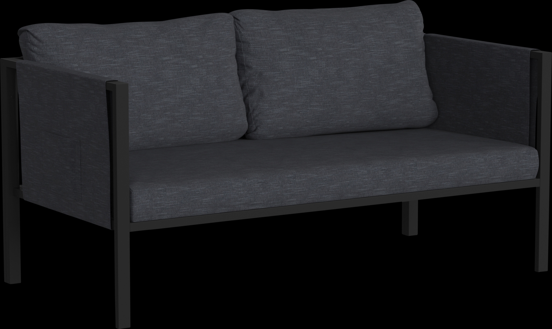 Outdoor Dellanor Charcoal Loveseat - Thumbnail - Image 2