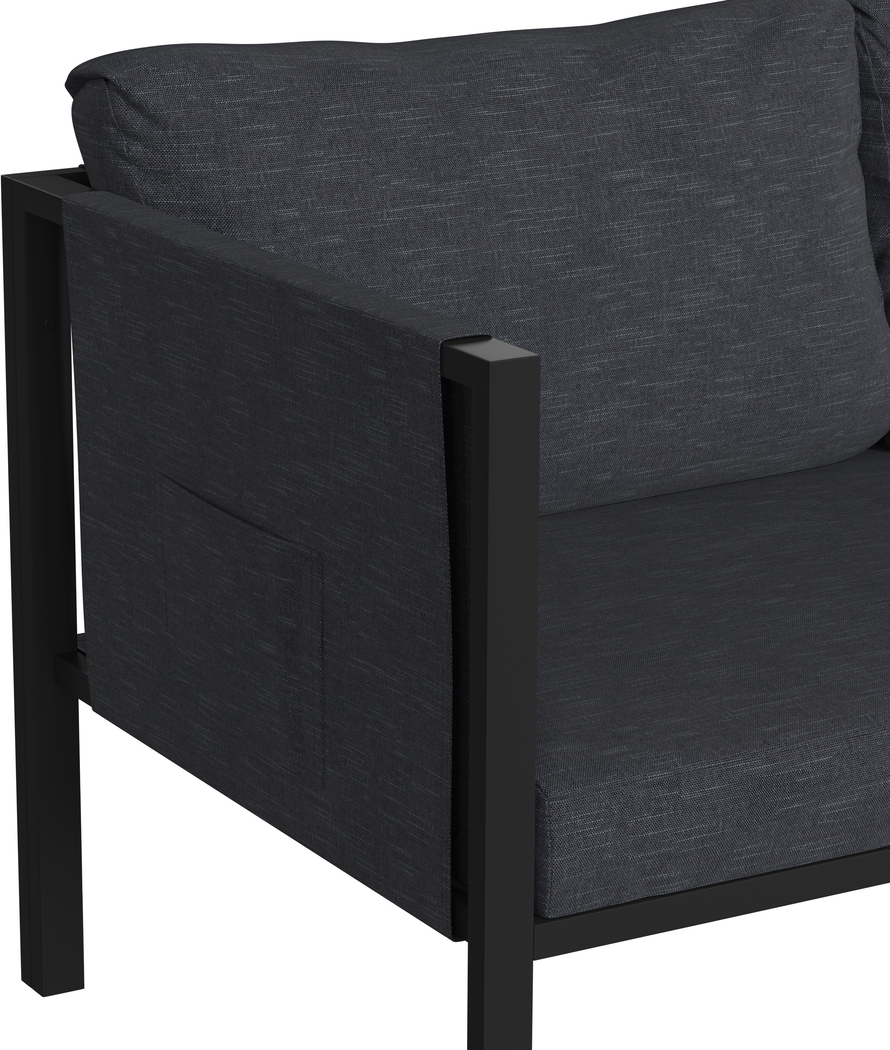 Outdoor Dellanor Charcoal Loveseat - Thumbnail - Image 5