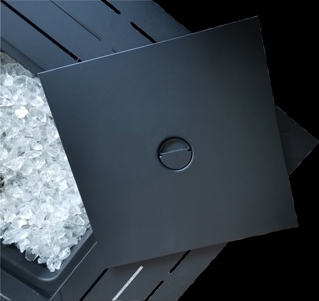 Outdoor Dighton Black Gas Fire Pit - Thumbnail - Image 14