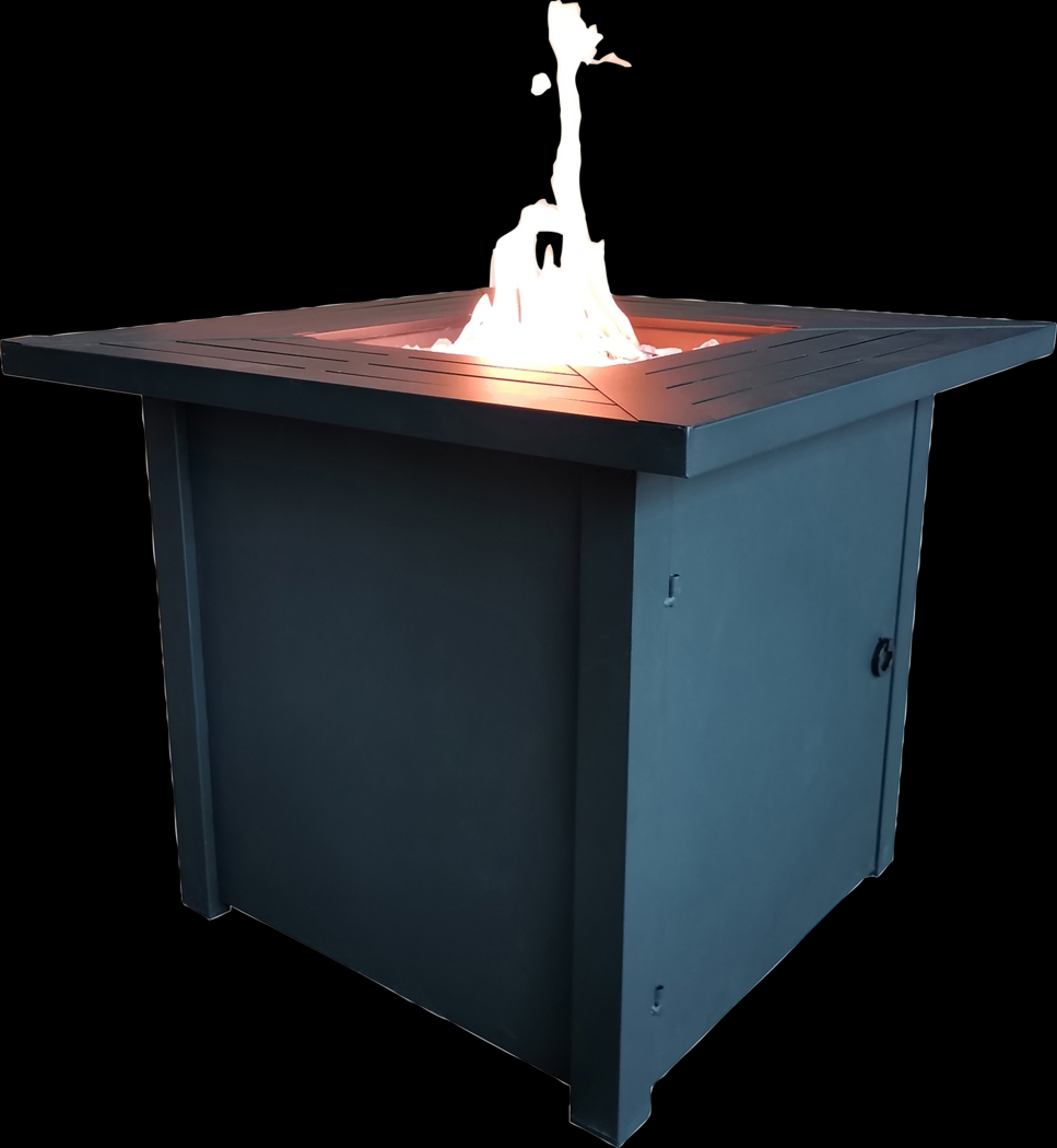 Outdoor Dighton Black Gas Fire Pit - Thumbnail - Image 16