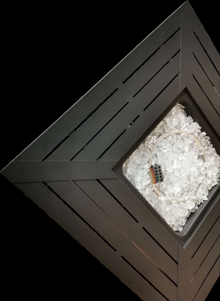 Outdoor Dighton Black Gas Fire Pit - Thumbnail - Image 8