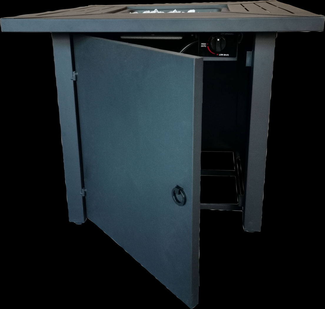 Outdoor Dighton Black Gas Fire Pit - Thumbnail - Image 9