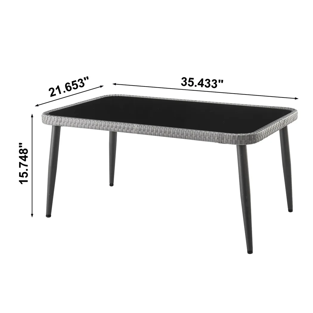 Outdoor Duffieldy Gray 4 Pc Conversation Set - Thumbnail - Image 5