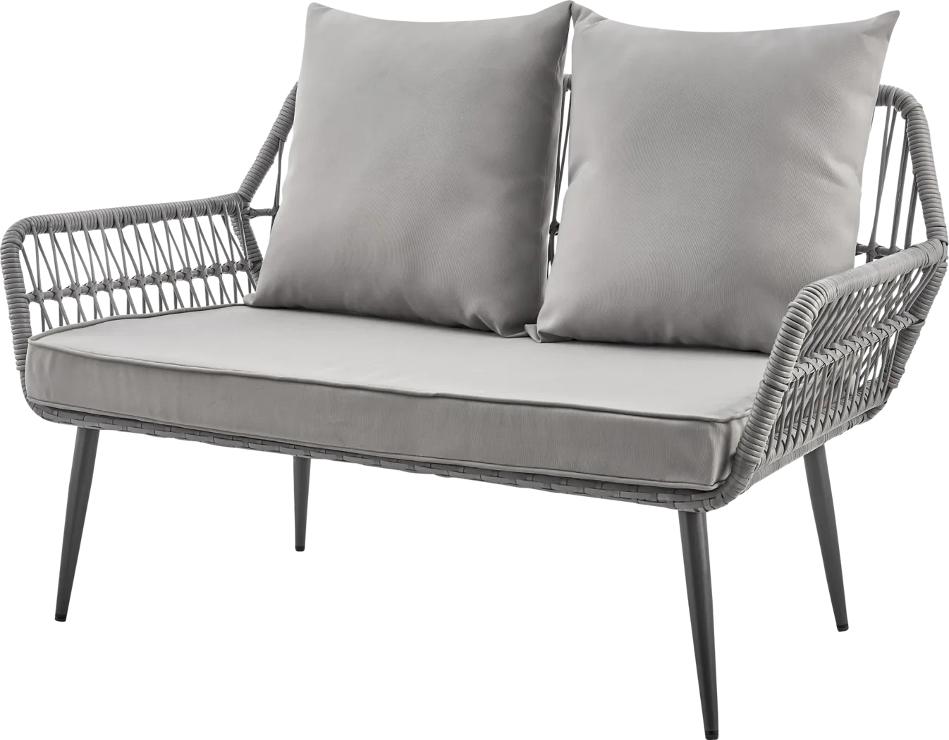 Outdoor Duffieldy Gray 4 Pc Conversation Set - Thumbnail - Image 6