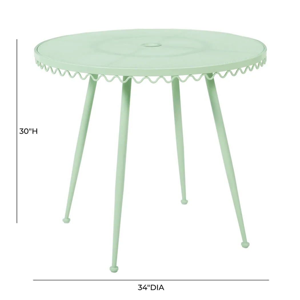 Outdoor Dynamoy Mint Green Dining Table - Thumbnail - Image 6