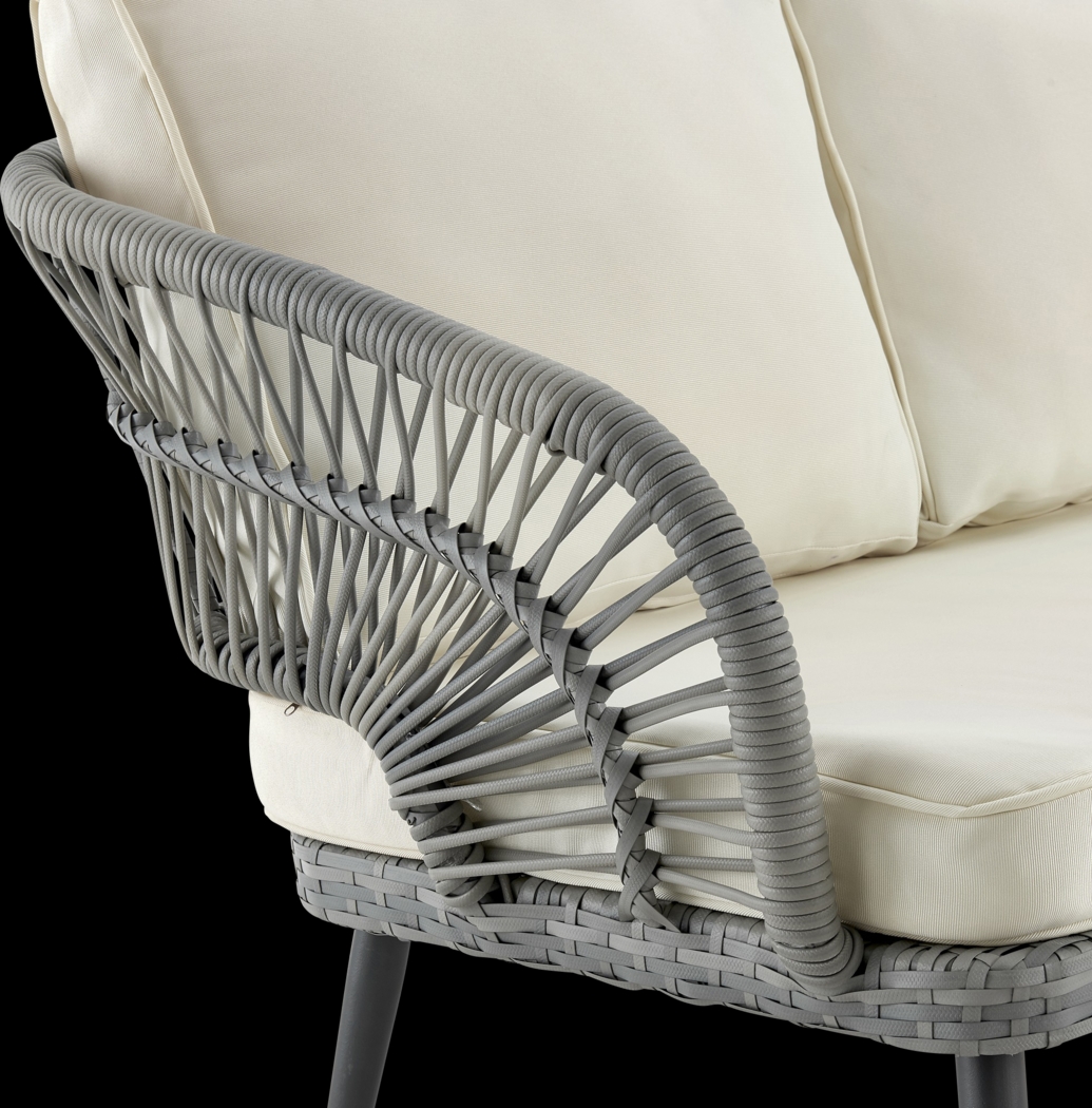 Outdoor Eashley Cream 4 Pc Conversation Set - Thumbnail - Image 7