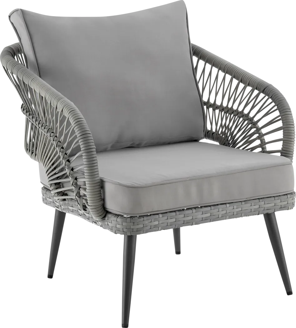 Outdoor Eashley Gray 4 Pc Conversation Set - Thumbnail - Image 7