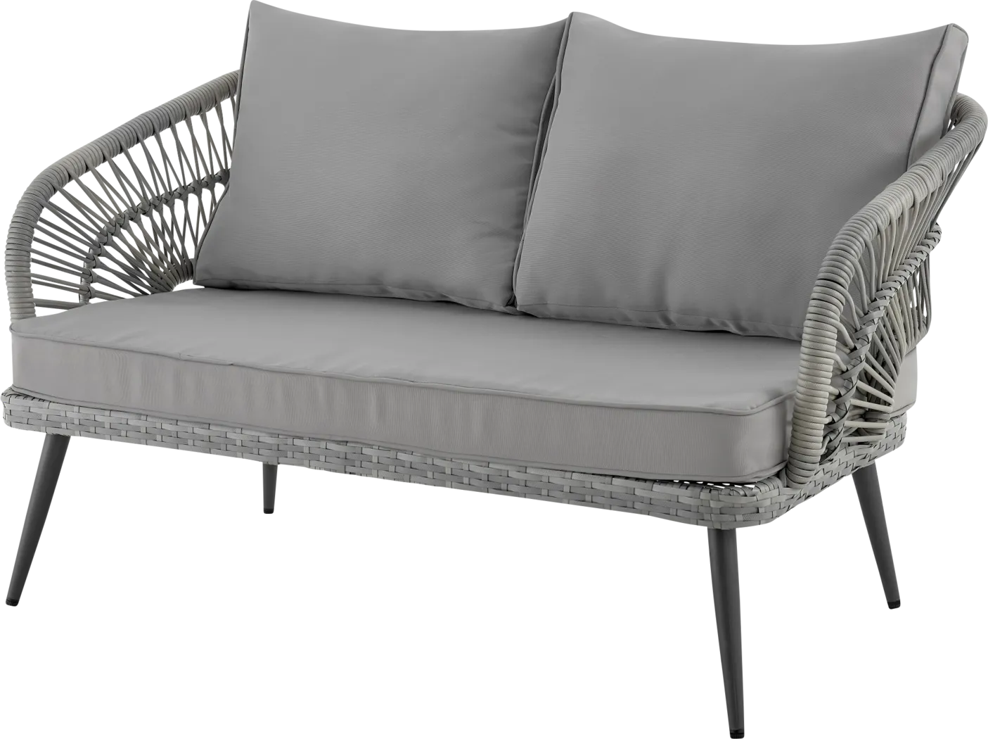 Outdoor Eashley Gray 4 Pc Conversation Set - Thumbnail - Image 8