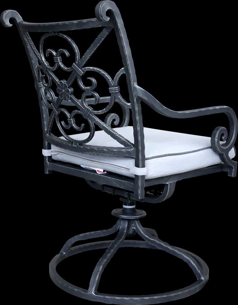 Outdoor Elisaria Light Blue Swivel Rocker, Set of 2 - Thumbnail - Image 3