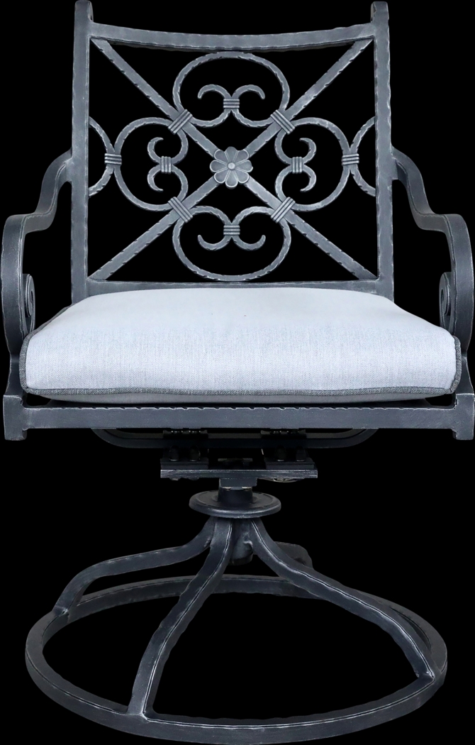 Outdoor Elisaria Light Blue Swivel Rocker, Set of 2 - Thumbnail - Image 4