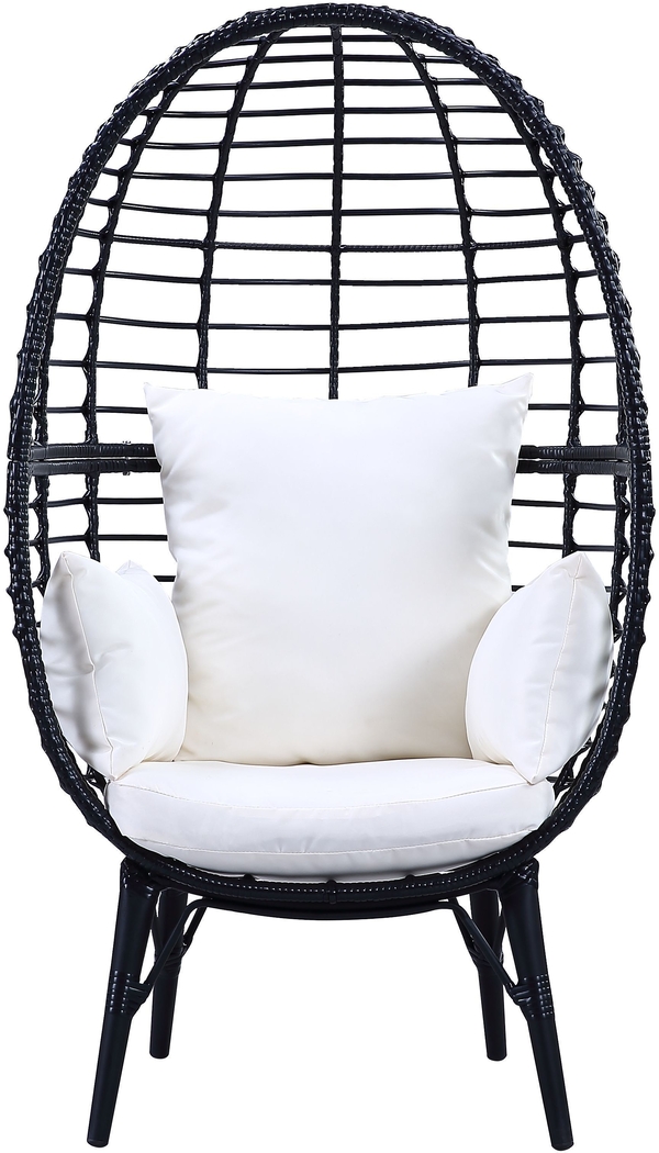 Outdoor Elonanor Black Egg Chair - Thumbnail - Image 3