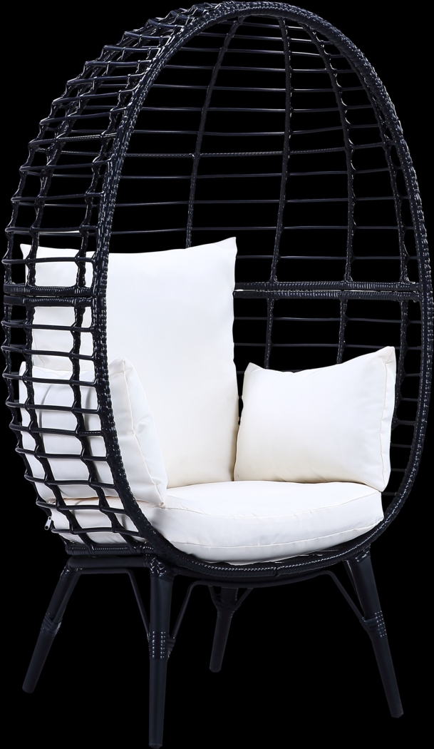 Outdoor Elonanor Black Egg Chair - Thumbnail - Image 1