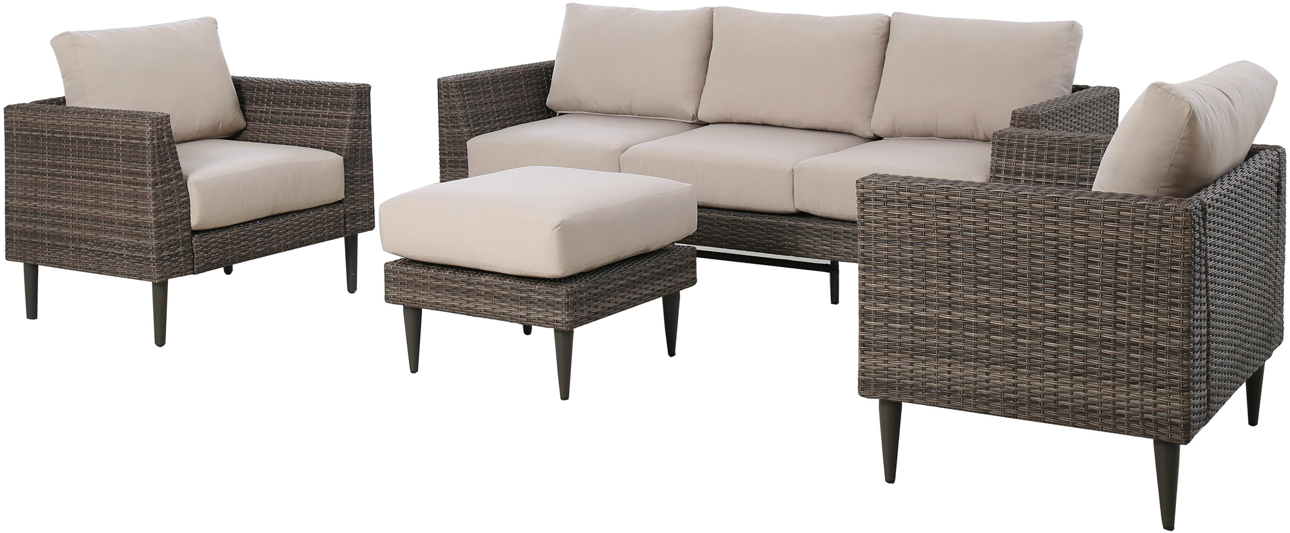 Outdoor Enelos Brown Ottoman - Thumbnail - Image 7