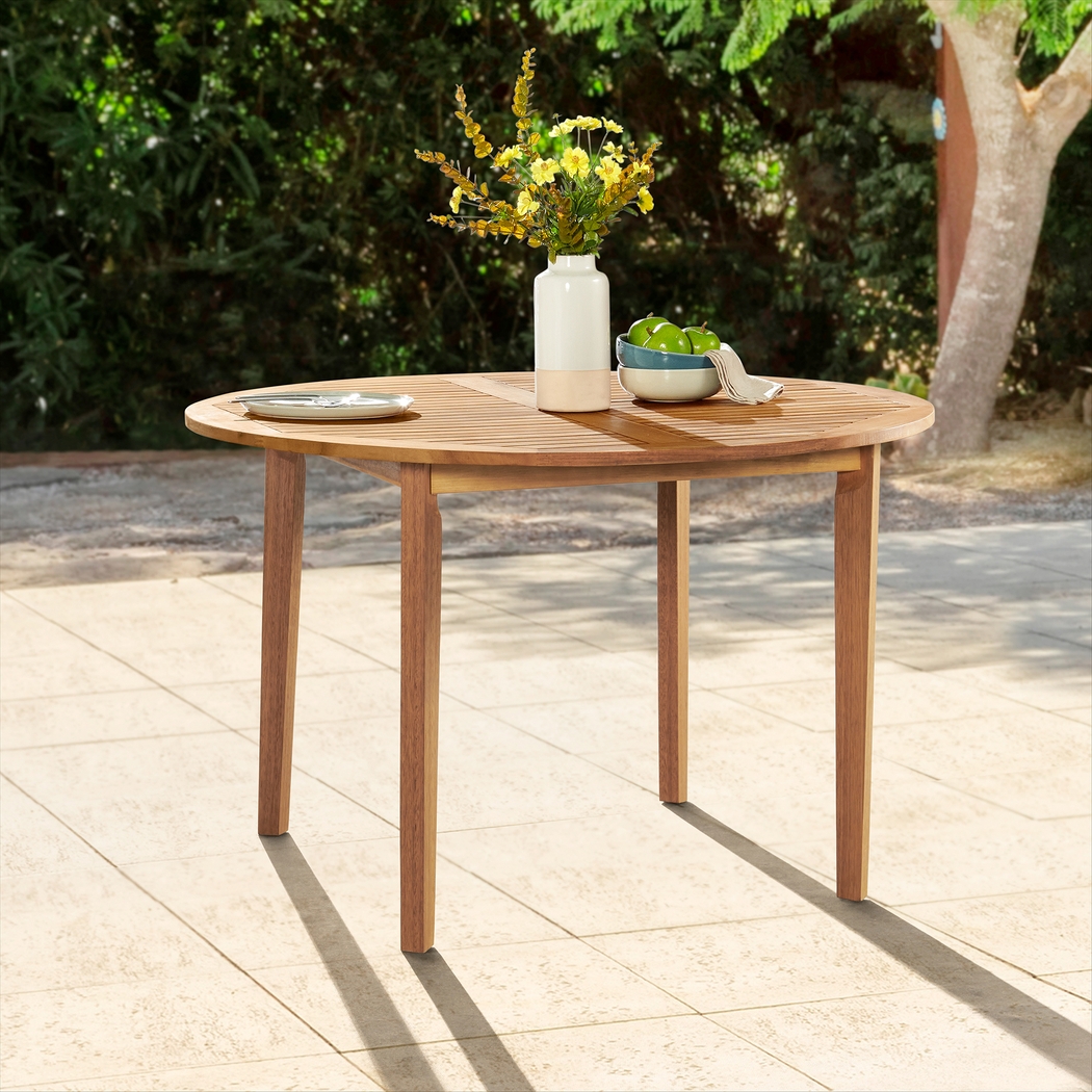 Outdoor Englemann Brown Dining Table - Thumbnail - Image 2