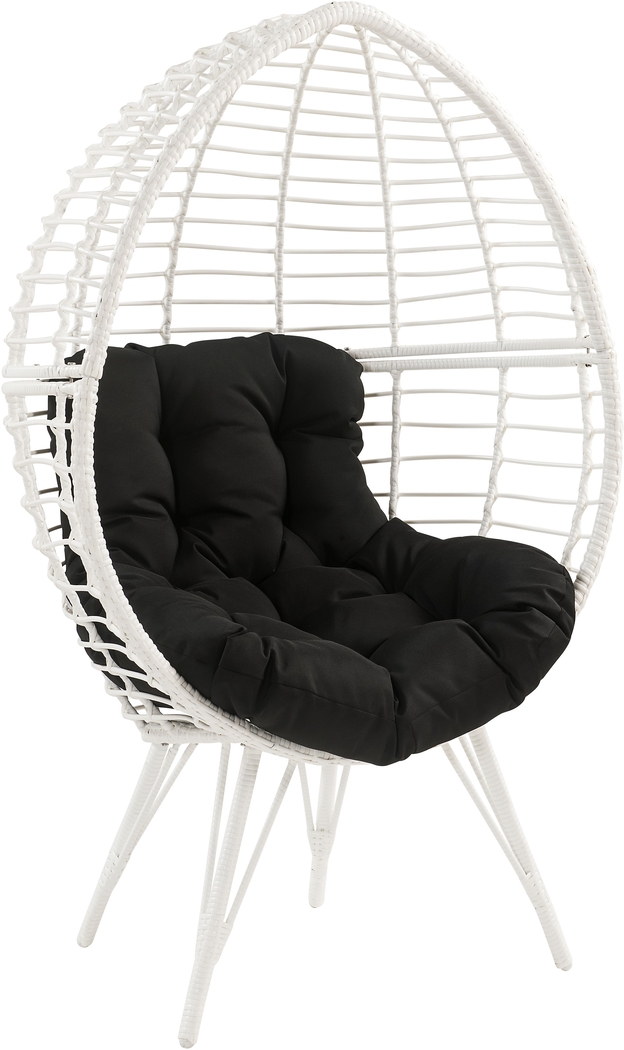 Outdoor Evanel White Egg Chair - Thumbnail - Image 3